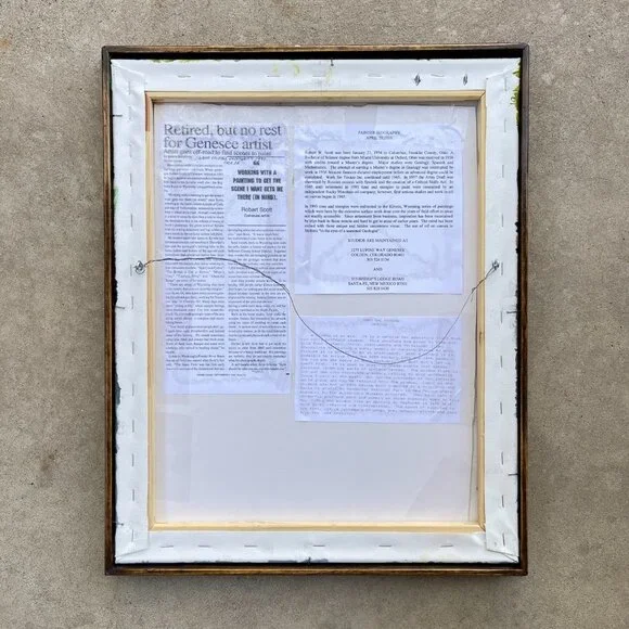 Framed Original Oil Painting on Canvas - Fox in Santa Fe New Mexico - Picture 3 of 15